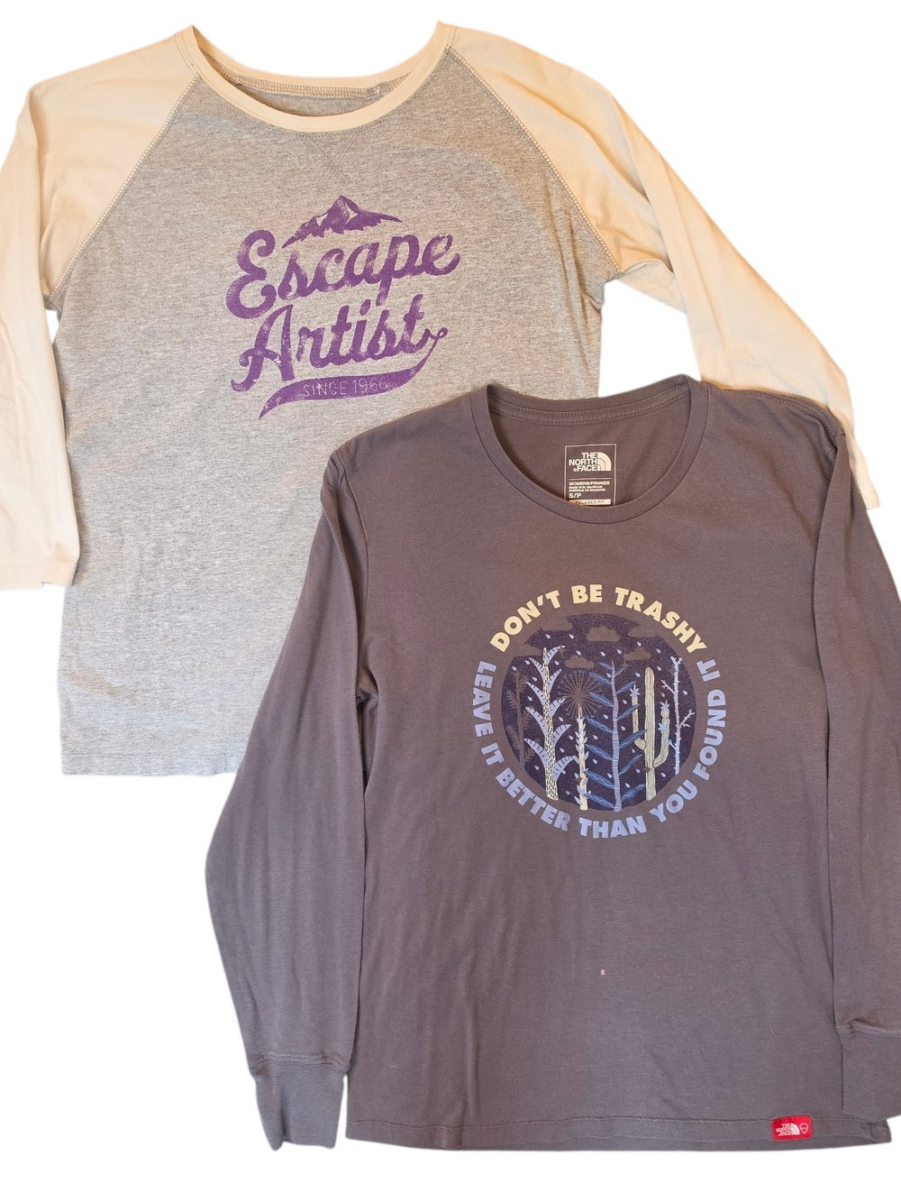 The North Face Womans Long-Sleeve Graphic Tees Small Outdoor Gorpcore Nature